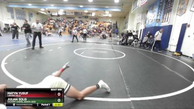 150 lbs Cons. Round 7 - Julian Solis, Calvary Chapel (Santa Ana) vs Matyn Yusuf, Laguna Hills