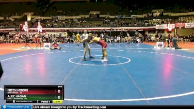 149 lbs Finals (2 Team) - Mitch Moore, Oklahoma vs Alec Hagan, Ohio University