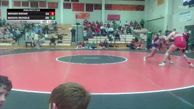 G 130 lbs Round 4 (6 Team) - Mataya Nichols, Alma-Wabaunsee HS vs Nevaeh Rohan, Smith Center HS