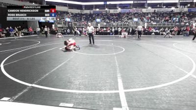 92 lbs Consi Of 8 #2 - Camdon Hendrickson, Hawks WC (Lincoln) vs Ross Branch, Backyard Brawlers