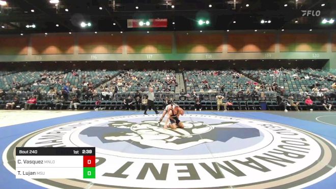 125 lbs Round Of 16 - Cristian Vasquez, Menlo vs Tristan Lujan, Michigan State