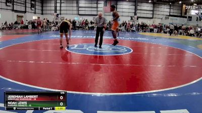 175 lbs Round 2 (4 Team) - Jeremiah Lambert, WRESTLING WAREHOUSE vs Noah Lewis, HANOVER HAWKEYE