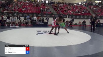 110 kg Quarters - Jacob Levy, Tar Heel Wrestling Club vs Kai Calcutt, Relentless Training Center