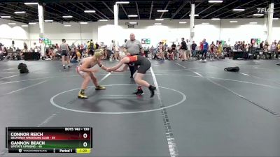 130 lbs Cons. Round 2 - Gannon Beach, Upstate Uprising vs Connor Reich, Delmarva Wrestling Club