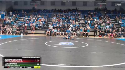 215 lbs Quarterfinals (8 Team) - Jordan Sherrod, Vancleave High School vs Luke Pharr, Oxford High School