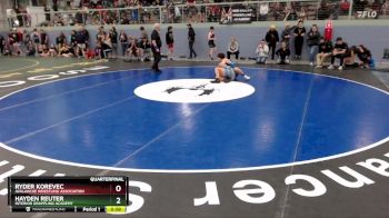 165 lbs Quarterfinal - Hayden Reuter, Interior Grappling Academy vs Ryder Korevec, Avalanche Wrestling Association