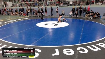 165 lbs Quarterfinal - Hayden Reuter, Interior Grappling Academy vs Ryder Korevec, Avalanche Wrestling Association