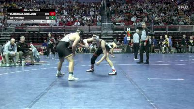 3A-165 lbs Champ. Round 1 - Marshall Sheldon, Iowa City, City High vs AJ Pontier, Indianola