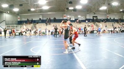 105 lbs Cons. Round 5 - Bryan Morales, Gladiator Wrestling vs Pilot Swab, Michigan West Wrestling Club