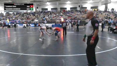 A 126 lbs Cons. Round 1 - Damian King, Polk Co. High School vs Magnus Johnson, Cheatham Co. Central High School