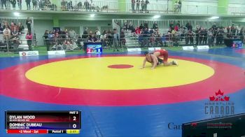 55kg Champ. Round 2 - Dylan Wood, Black Bears WC vs Dominic Dubeau, Strathcona WC