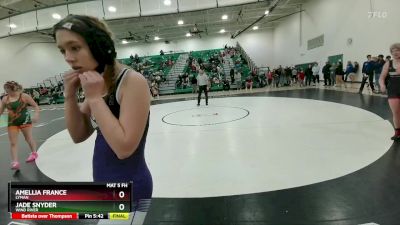 140 lbs Cons. Round 1 - Amellia France, Lyman vs Jade Snyder, Wind River