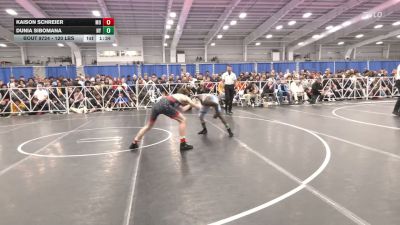 120 lbs Final - Kaison Schreier, MO vs Dunia Sibomana, NY