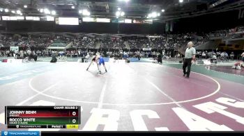 98 lbs Champ. Round 3 - Rocco White, Couer D Alene vs Johnny Behm, Shelley
