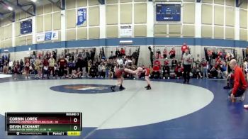 84 lbs Round 3 (4 Team) - Corbin Lorek, Bulldog Premier Wrestling Club vs Devin Eckhart, Chesterton Wrestling Club