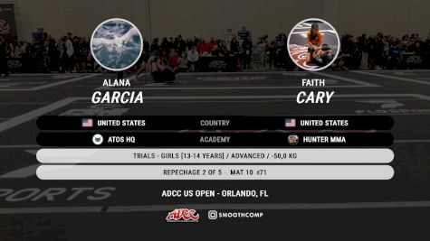 Faith Cary vs Alana Garcia 2025 ADCC Orlando Open/Youth Trials