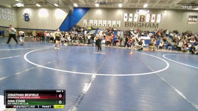 88 lbs Semifinal - Jonathan Bexfield, Sanderson Wrestling Academy vs Ivan Starr, Roy Wrestling Club