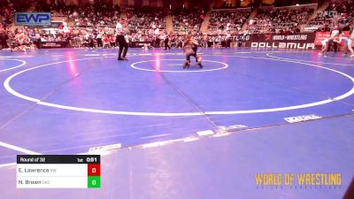 61 lbs Round Of 32 - Emily Lawrence, RedWave Wrestling vs N`cyla Brown, OKC Saints Wrestling