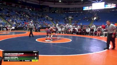 150 lbs Semis & 1st Wrestleback (8 Team) - Julian Rammelkamp, Chatham (Glenwood) vs David Mayora, Lombard (Montini)