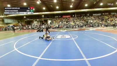 80 lbs Champ. Round 2 - Royce Bachman, Belle Fourche Wrestling Club vs Jackson Nicholas, Eastside United