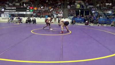 184 lbs Quarterfinal - Justin Wirtz, Coe vs Caden Elliott, Simpson