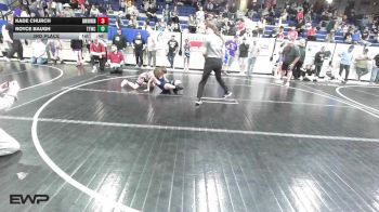 100 lbs 3rd Place - Kade Church, Skiatook Youth Wrestling vs Royce Baugh, Team Tulsa Wrestling Club