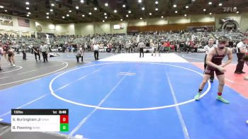132 lbs Rr Rnd 1 - Steven Burlingham Jr, Sparks Wrestling vs Benjamin Powning, Damonte Mustangs WC