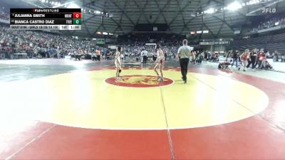 Girls 1B/2B/1A 100 Cons. Round 2 - Bianca Castro Diaz, Tyee (Girls) vs Julianna Smith, Montesano (Girls)