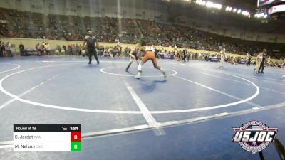 90 lbs Round Of 16 - Carson Jardot, Perry Wrestling Academy vs Montra Nelson, Cowboy Wrestling Club