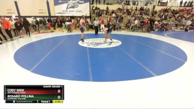 174 lbs Champ. Round 1 - Cody Weix, UW-Stevens Point vs Rosario Pollina, Elmhurst College