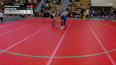 149 lbs Champ. Round 1 - Davin Wieland, Iowa Lakes Community College vs Michael Galloway, Harper CC