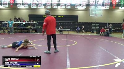 97 lbs Cons. Semi - Isaac Beirman, Iowa vs Jett Kramer, Moyer Elite Wrestling