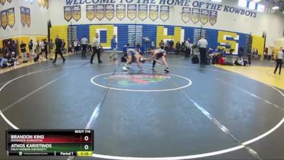 157 lbs Cons. Round 3 - Brandon King, Riverview (Sarasota) vs ATHOS KARISTINOS, Palm Harbor University