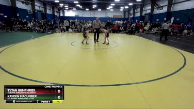 53 lbs Cons. Round 2 - Kayden Macumber, St. Maries Wrestling Club vs Tytan Humphries, Sublime Wrestling Academy
