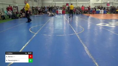 S-150 lbs Consi Of 4 - Aiden Baroz, WV vs Andrew Pennington, OH