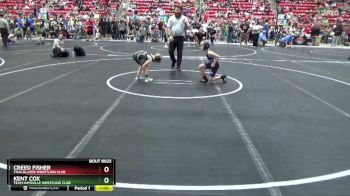 67 lbs Quarterfinal - Kent Cox, Team Haysville Wrestling Club vs Creed Fisher, Trailblazer Wrestling Club