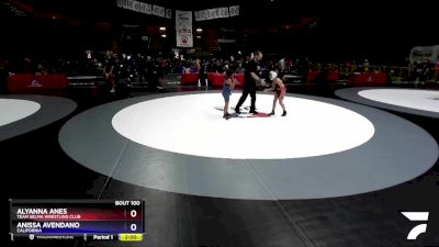 70 lbs Quarterfinal - Alyanna Anes, Team Selma Wrestling Club vs Anissa Avendano, California