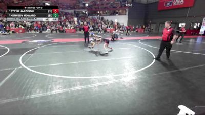 80 lbs 1st Place Match - Kennedy Howard, Lakeland Wrestling Club vs Steyr Hardison, B.A.M Training Center