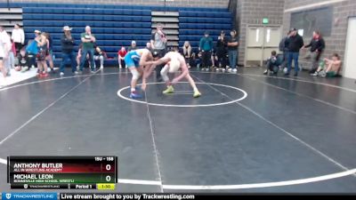 158 lbs Quarterfinal - Michael Leon, Bonneville High School Wrestli vs Anthony Butler, All In Wrestling Academy