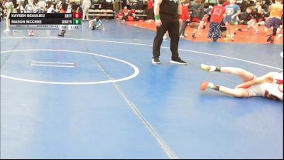 69 lbs Rr Rnd 7 - Kaysen Beaulieu, Smitty's Barn Red - ESC vs Mason McCree, SAVAGE Wrestling Academy - ESC