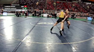 5A 165 lbs Quarterfinal - Camron Pedigo, Mountain Home vs Samson Castillo, Bishop Kelly