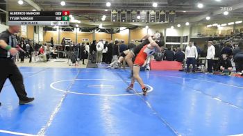 144 lbs 5th Place - Alberico Mancini, Cranston West vs Tyler Vargas, Ponaganset