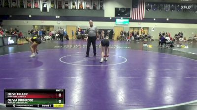 110 lbs Cons. Semi - Olivia Primrose, Vinton-Shellsburg vs Olive Miller, Iowa City, Liberty