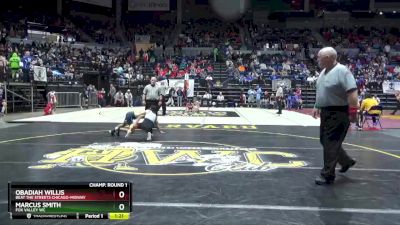 86 lbs Champ. Round 1 - Obadiah Willis, Beat The Streets Chicago-Midway vs Marcus Smith, Fox Valley WC