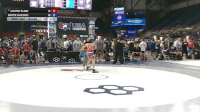 120 lbs Champ. Rd Of 64 - Jasper Kling, Pennsylvania vs Bryce Dacoco, California