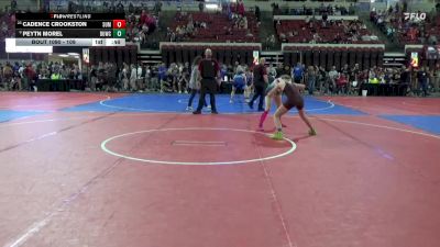 109 lbs Cons. Round 5 - Cadence Crookston, Sun River Valley Club vs Peytn Morel, Choteau Wrestling