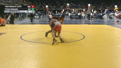 90 lbs Round Of 32 - Theo Branco Lloyd, Home School vs Tyrus Wingard, Hickory