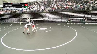 3A 113 lbs Quarterfinal - Krew King, North Sanpete vs Chase Sorensen, North Sanpete