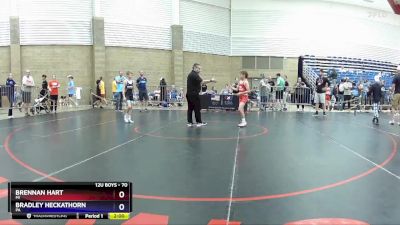 70 lbs Semifinal - Brennan Hart, MI vs Bradley Heckathorn, PA