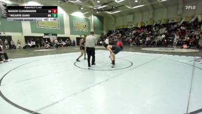 140 lbs Champ. Round 2 - Mason Clowminzer, San Marcos vs Ricarte Guro, Mira Mesa